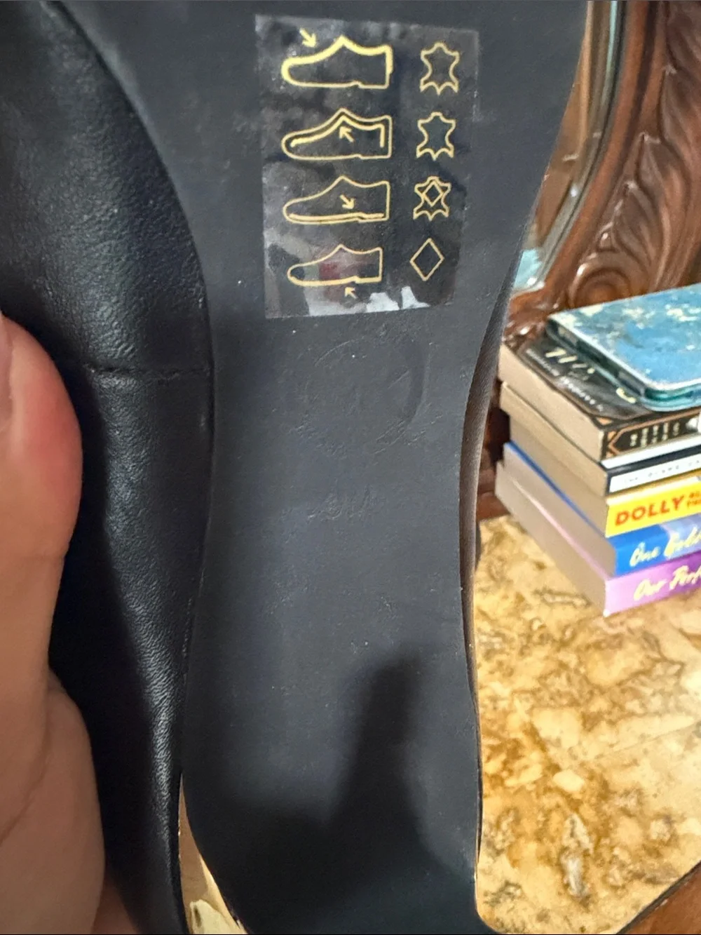Michael Kors Black Leather Pointed-Toe Pumps with Gold Studs